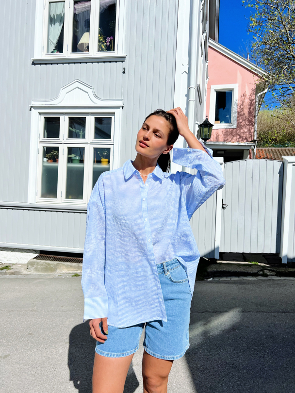 Sonja shirt - Blue/White  - Image 6
