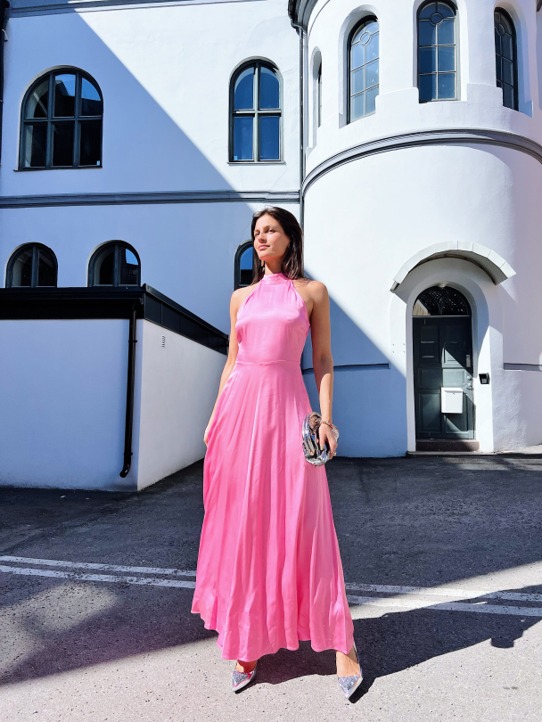 Regina Halterneck Ankle Dress - Rosebloom  - Image 8