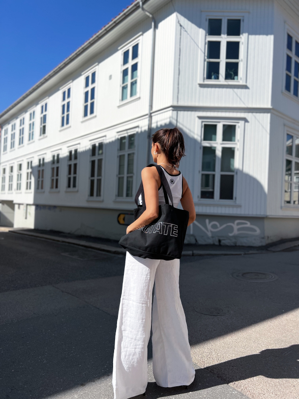 Canvas Shopper With Logo - Black - Image 3