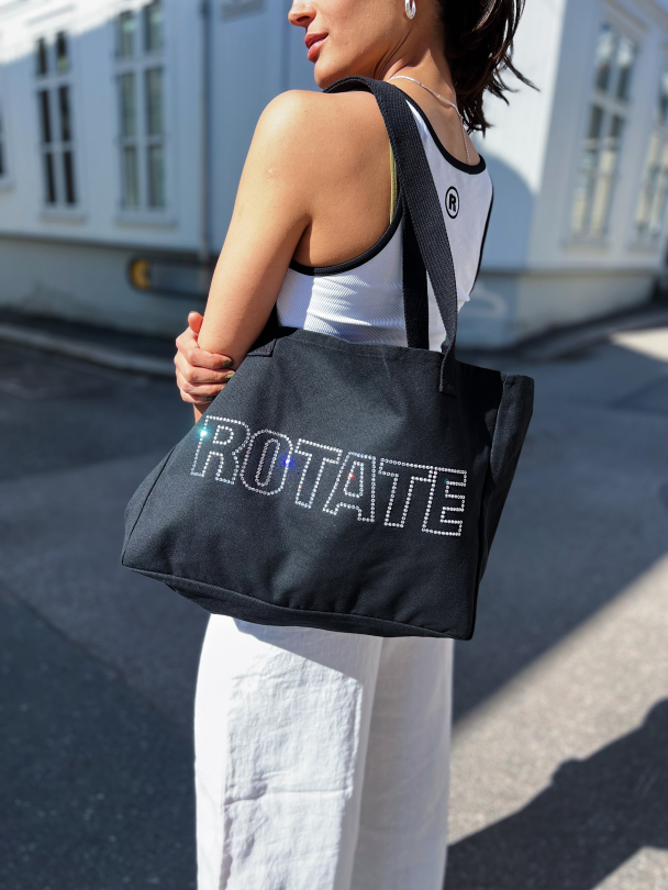 Canvas Shopper With Logo - Black - Image 1