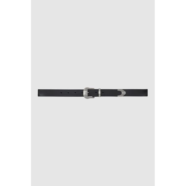 WAYLON BELT - BLACK AND SILVER