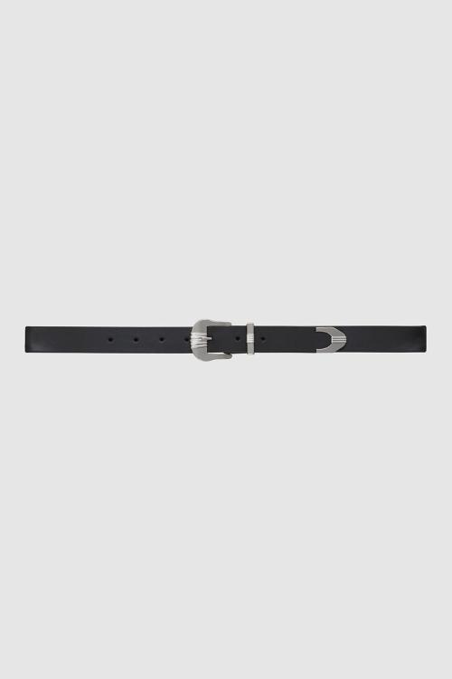 WAYLON BELT - BLACK AND SILVER