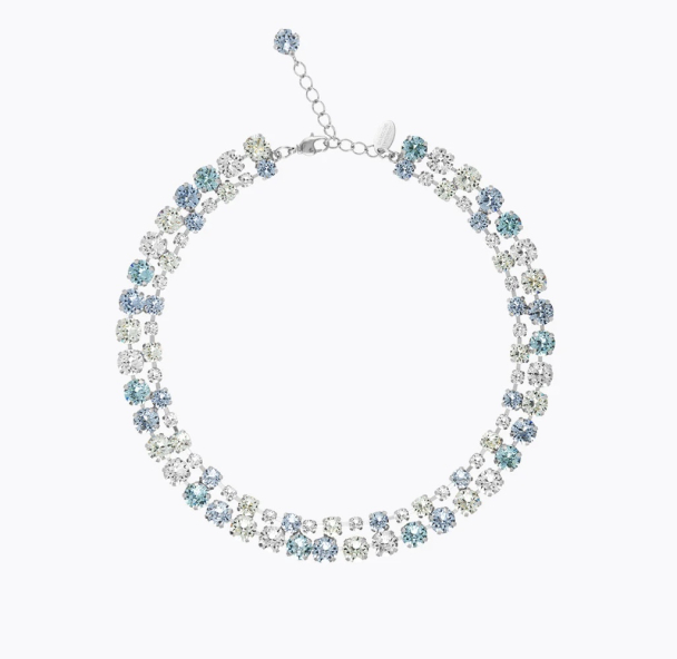 Pomona Necklace Rhodium - Sea Breeze Combo - Image 1
