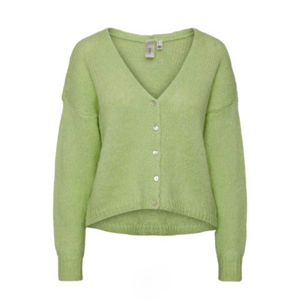 Livi V-Neck Cardigan - Lettuce Green