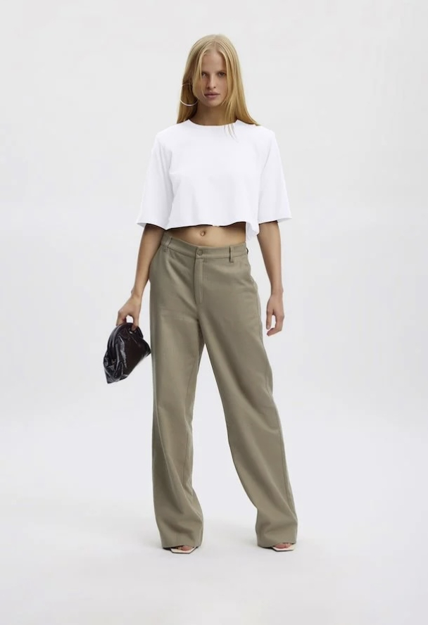 Jory Cropped Tee - White  - Image 2