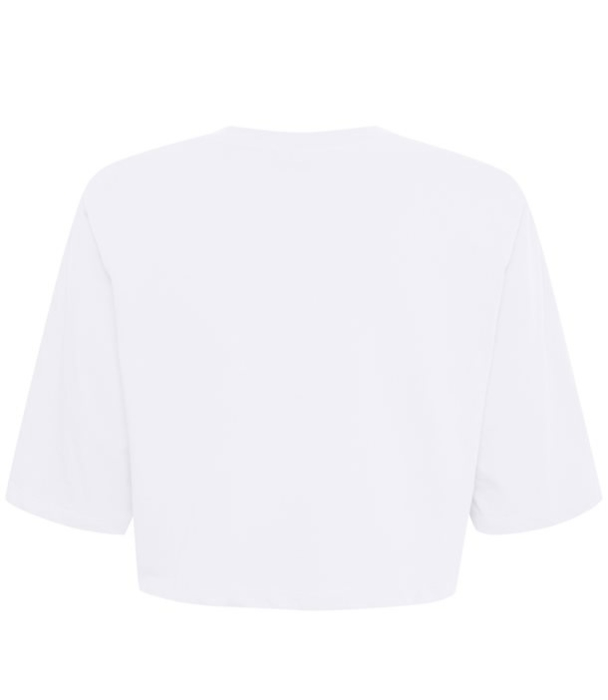 Jory Cropped Tee - White  - Image 3