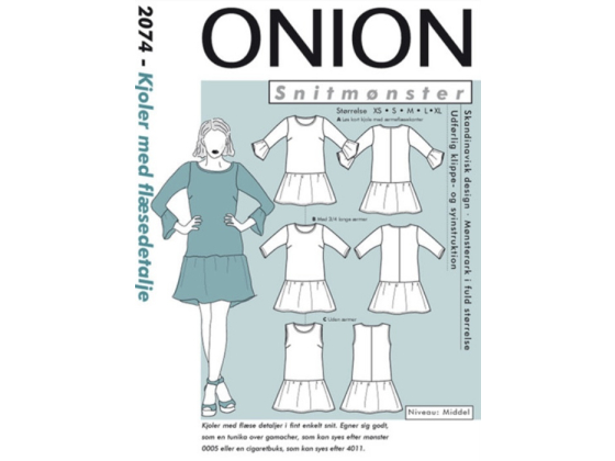 Onion Dame kjole med rysjekant