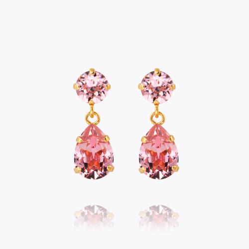 Mini Drop Earrings - Light Rose