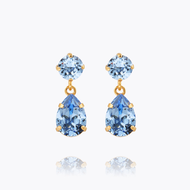 Mini Drop Earrings - Light Saphire