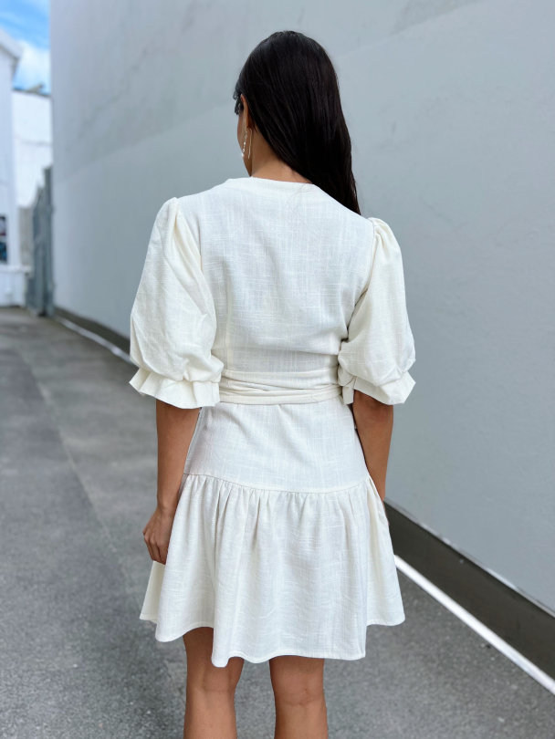 Prima 2/4 Wrap Dress - Star White - Image 5