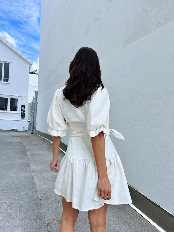 Prima 2/4 Wrap Dress - Star White - Image 6
