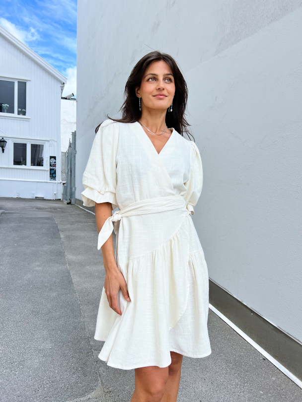 Prima 2/4 Wrap Dress - Star White - Image 7