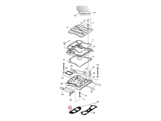 COMETIC, RIGHT ROCKER COVER GASKET. SLS .020"