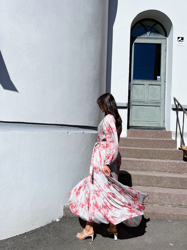 Ingrid Maxi Dress - Cherry Bloom  - Image 3