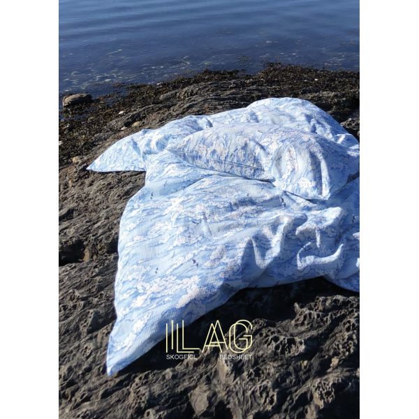 Skogfiol sengetøy - Blue Cloud print