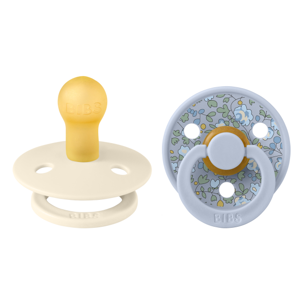 BIBS x LIBERTY - COLOUR 2-PK ELOISE DUSTY BLUE MIX - Image 2