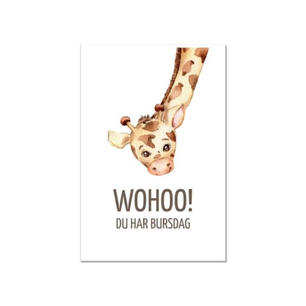 PAPIRKORT - WOHOO, DU HAR BURSDAG | 10X15 CM
