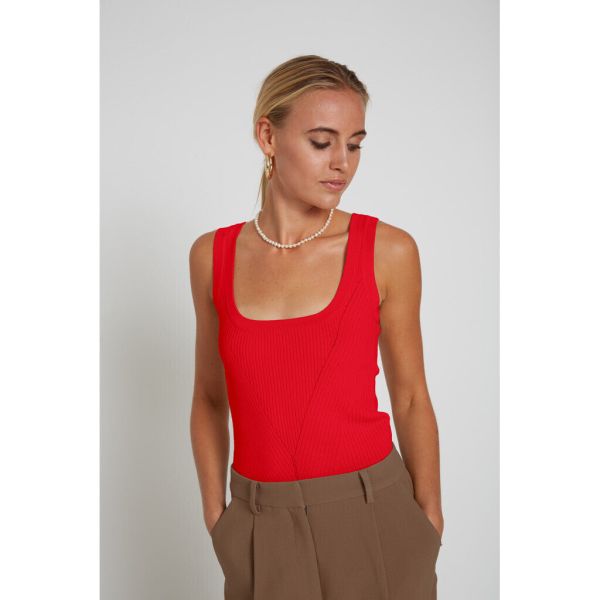 River Ilyana Rib Top - Flame