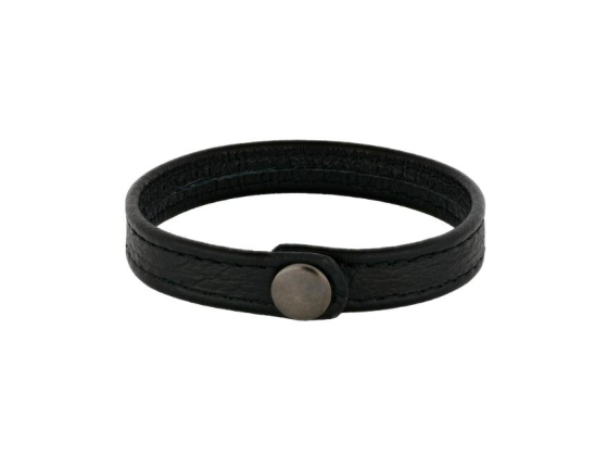 Bracelet black calf leather - 12mm 