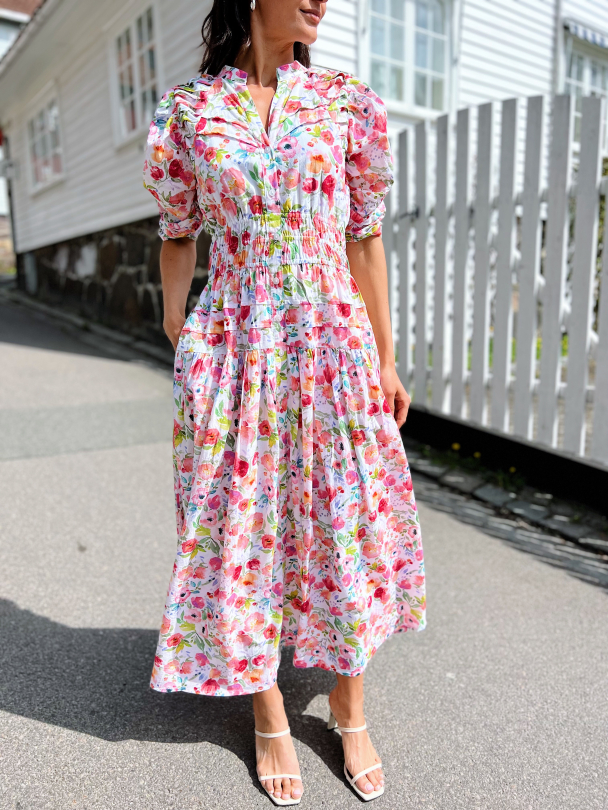 Fabienne Dress - Pink Botanic - Image 1