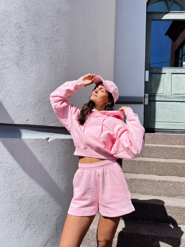 Sweat Cropped Hoodie - Almond Blossom - Image 3
