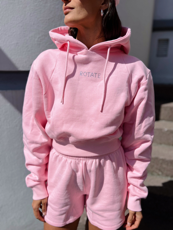 Sweat Cropped Hoodie - Almond Blossom - Image 1
