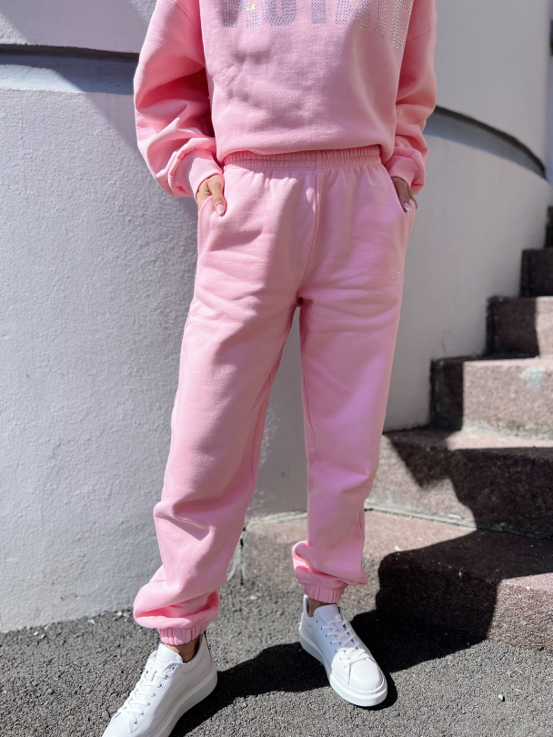Sweat Pants Crystal Logo - Almond Blossom - Image 1