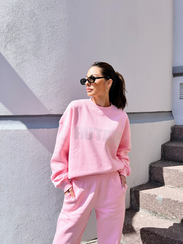 Sweat Pants Crystal Logo - Almond Blossom - Image 6