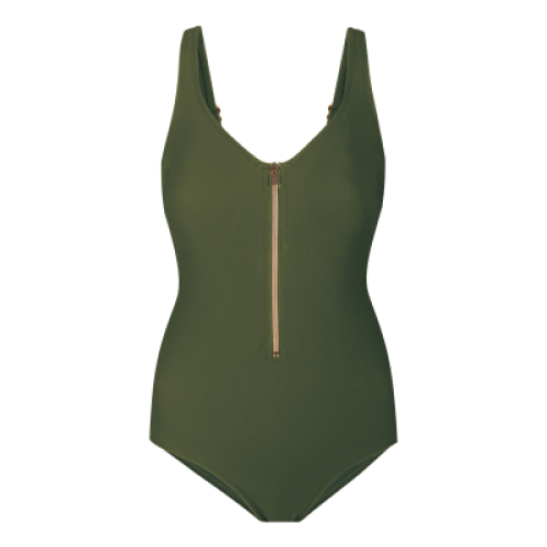 'Zipper' Swimsuit, grønn