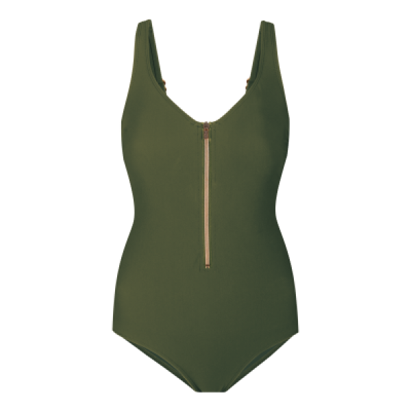 'Zipper' Swimsuit, grønn