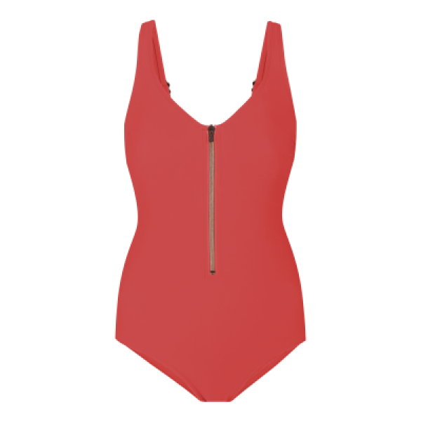 'Zipper' Swimsuit, rød