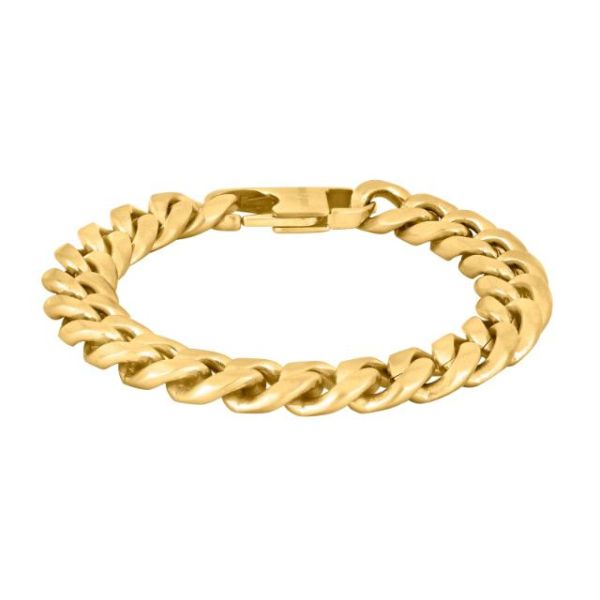 SON bracelet STEEL matt - IP Gold 10,5mm