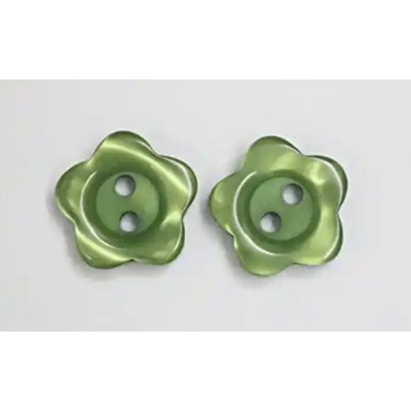 Blomst Grønn  - 15mm