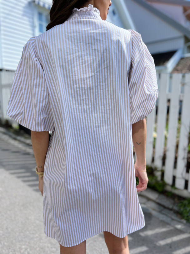 Tiffany Stripe dress - Sand - Image 3