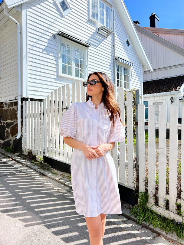 Tiffany Stripe dress - Sand - Image 4