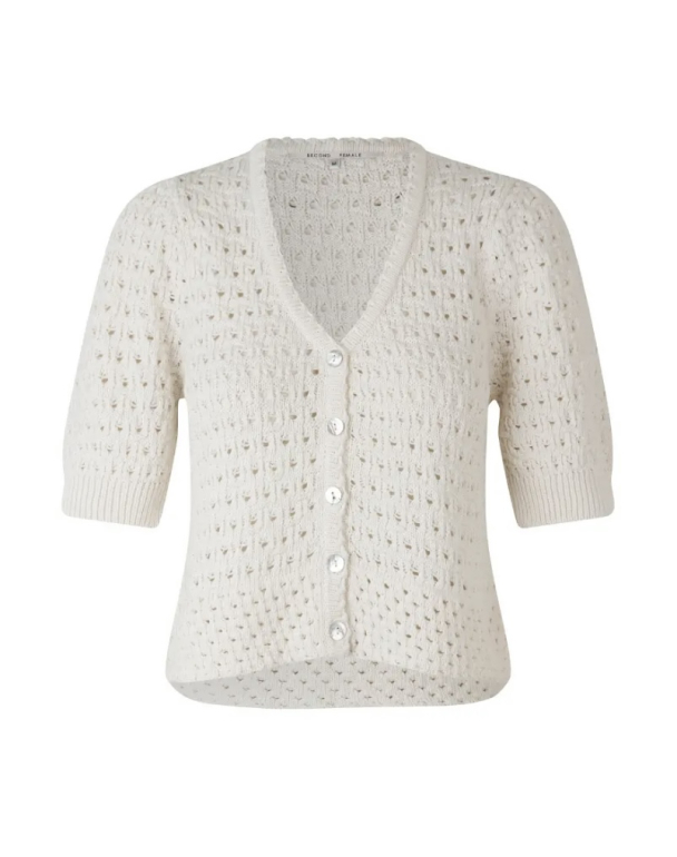 Turni Knit Cardigan - Antique White  - Image 2