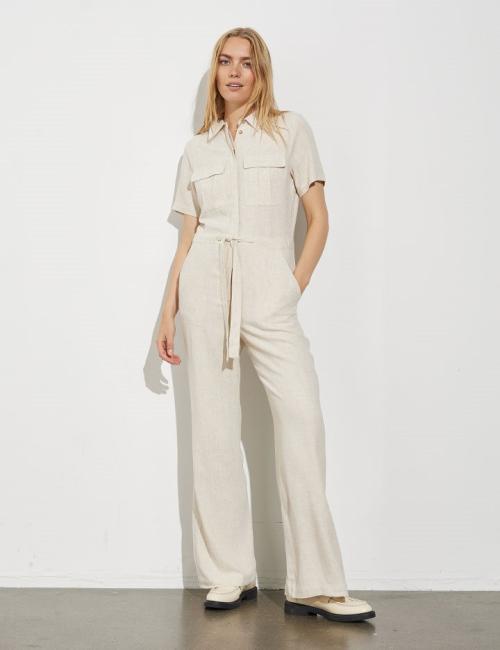 Carello-M Jumpsuit - Natural Beige