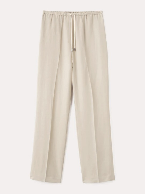 Press-Creased Drawstring Trousers - Image 2