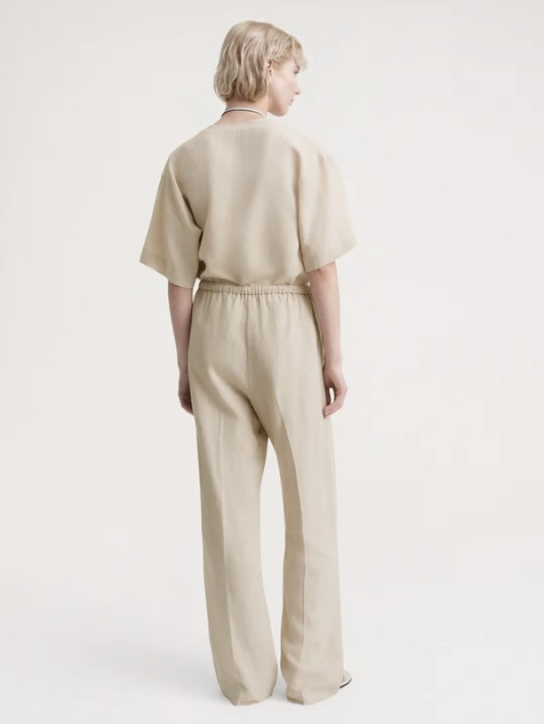 Press-Creased Drawstring Trousers - Image 3