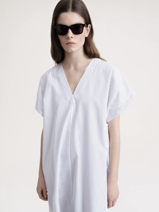 Striped Cotton Tunic Dress - Image 3