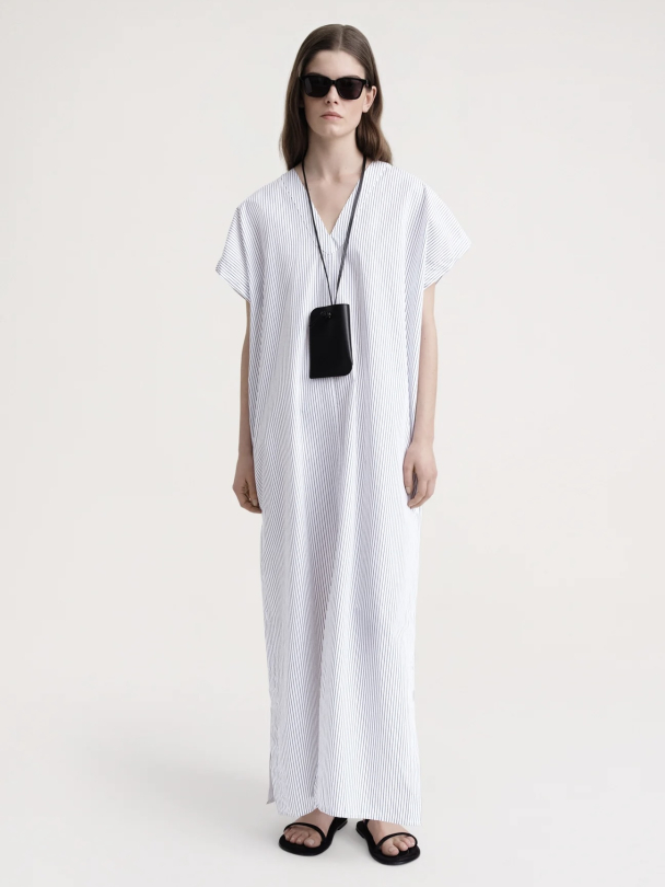 Striped Cotton Tunic Dress - Image 1