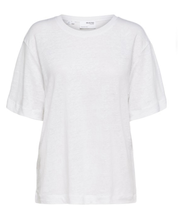 Vilja Linen Tee - White  - Image 3