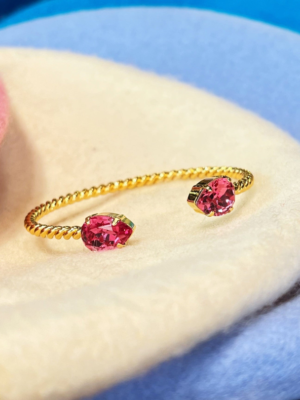 Mini Drop Bracelet - Gold Rose