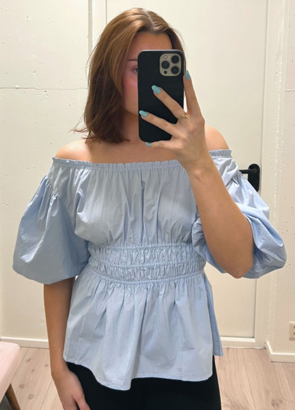 Zoey blouse - Powder blue - Image 2