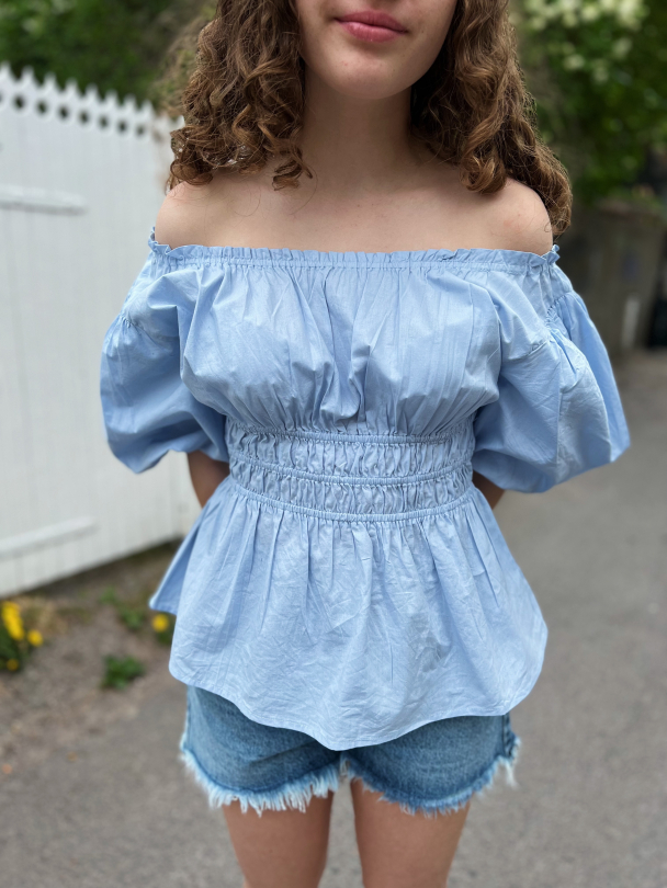 Zoey blouse - Powder blue - Image 1