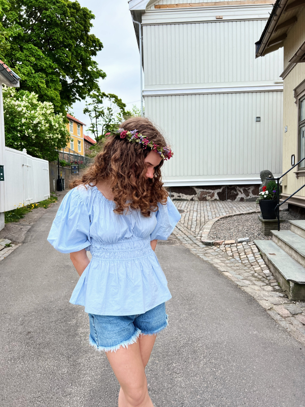 Zoey blouse - Powder blue - Image 4