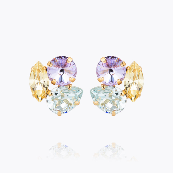 Jolie Earrings Gold - Pastel combo