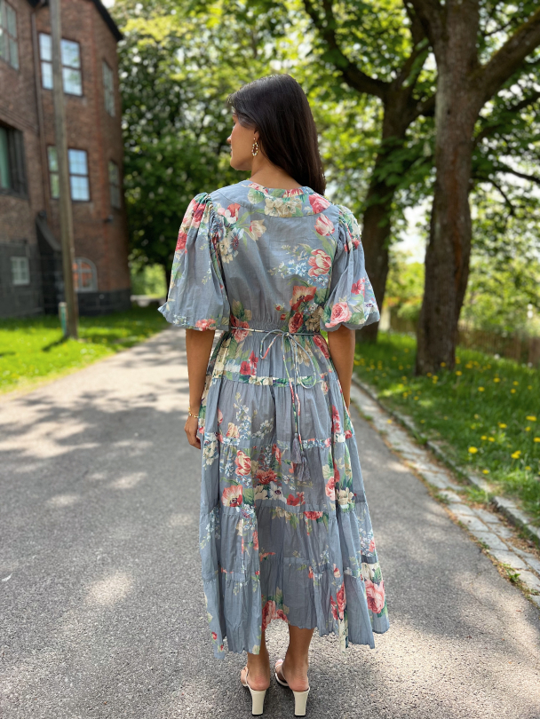 Twisted Maxi Dress - Blue Bouquet - Image 3
