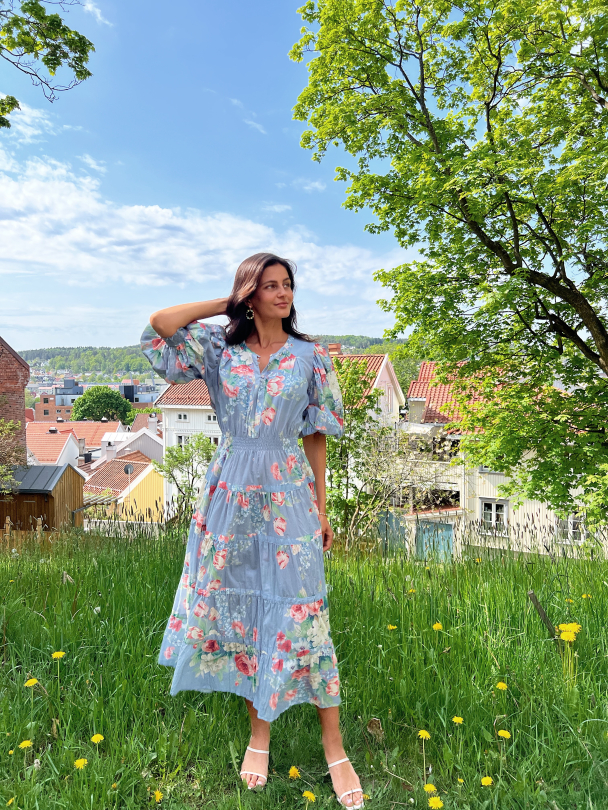 Twisted Maxi Dress - Blue Bouquet - Image 6