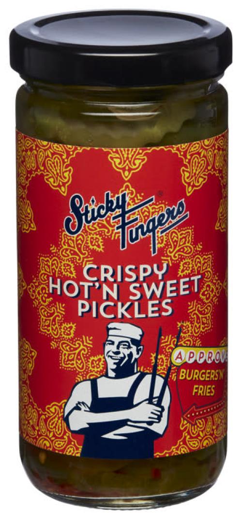 Crispy Hot'n Sweet Pickles, Sticky Fingers
